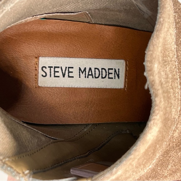 Steve Madden Faander Booties Brown Suede Ankle Boots Western Cowgirl Boho Indie - Picture 13 of 16